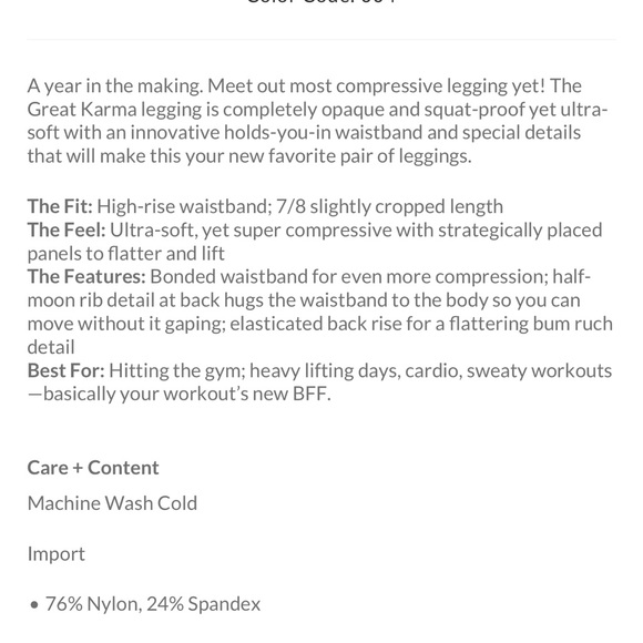 High Rise 7/8 Great Karma Leggings - Picture 8 of 8